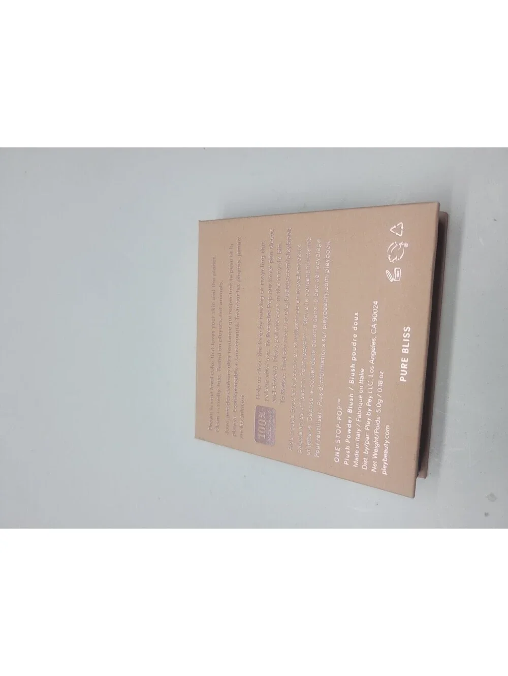 Pley Beauty Vegan Blush PURE BLISS 5g / 0.18 oz  New with Box